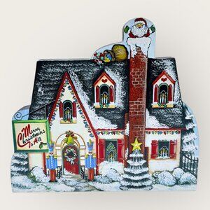 Brandywine Woodcrafts Wooden Christmas House Wood Shelf Sitter